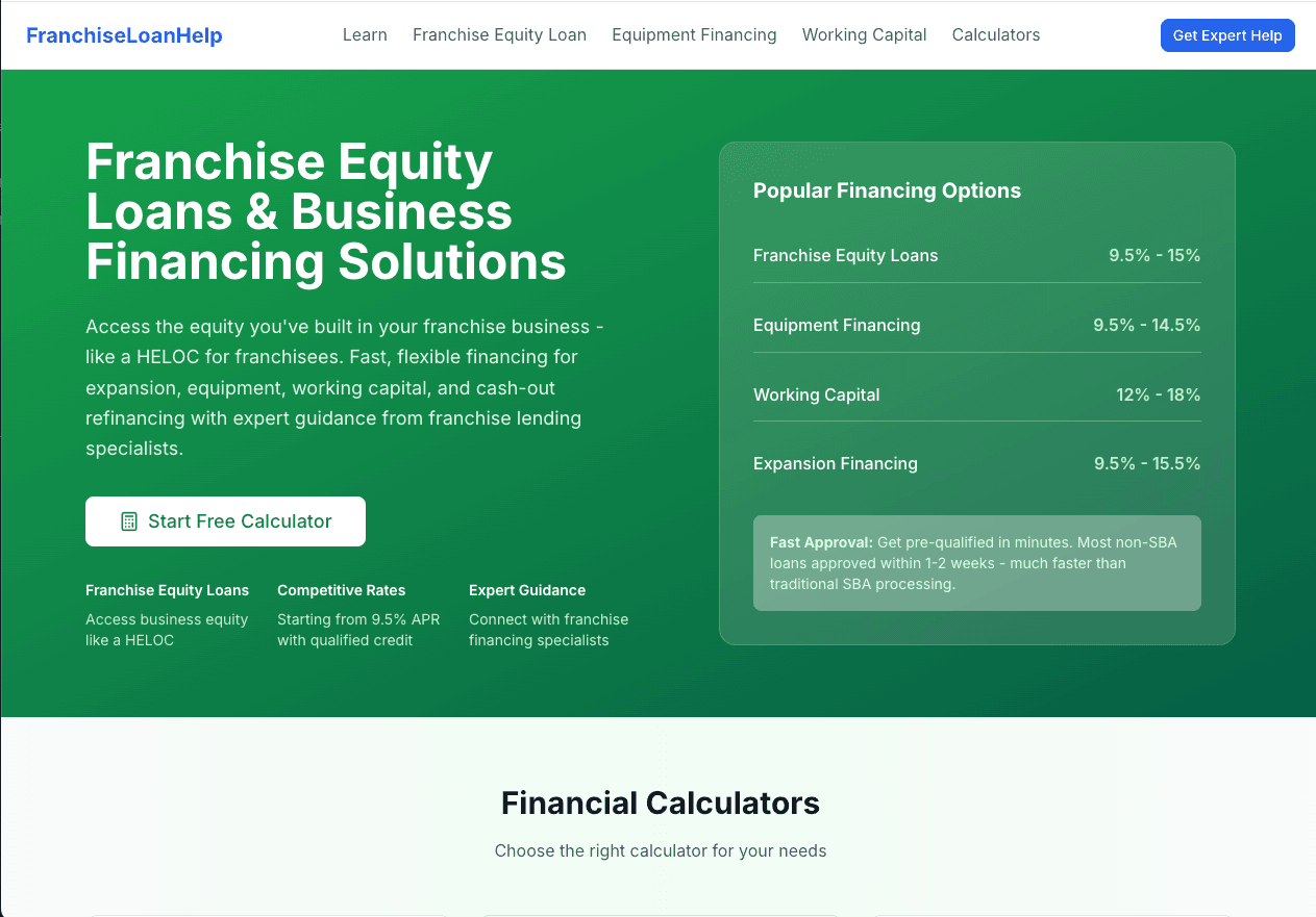 FranchiseLoanHelp.com - Franchise financing resources and multi-unit expansion loans